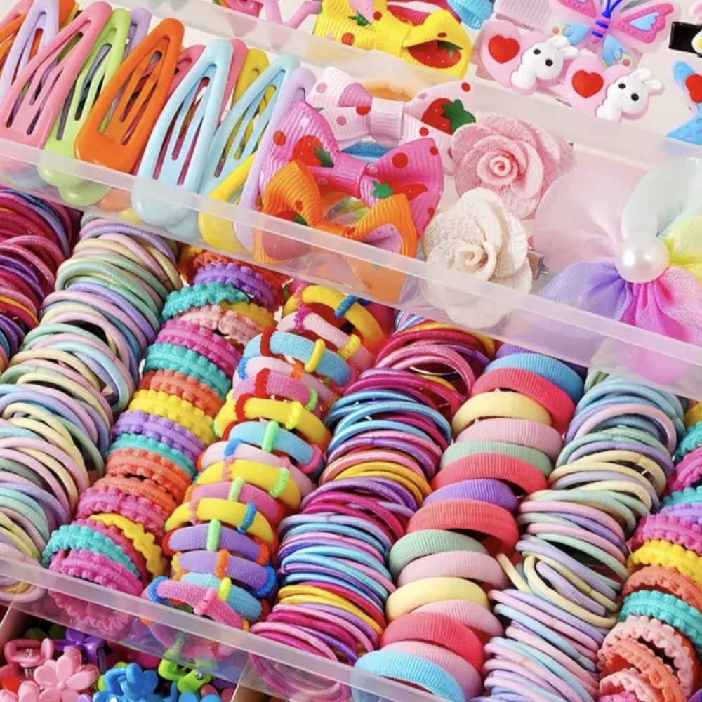 🎁🎁618 Piece Colorful Kids Hair Accessories Set - Picture 4 of 10